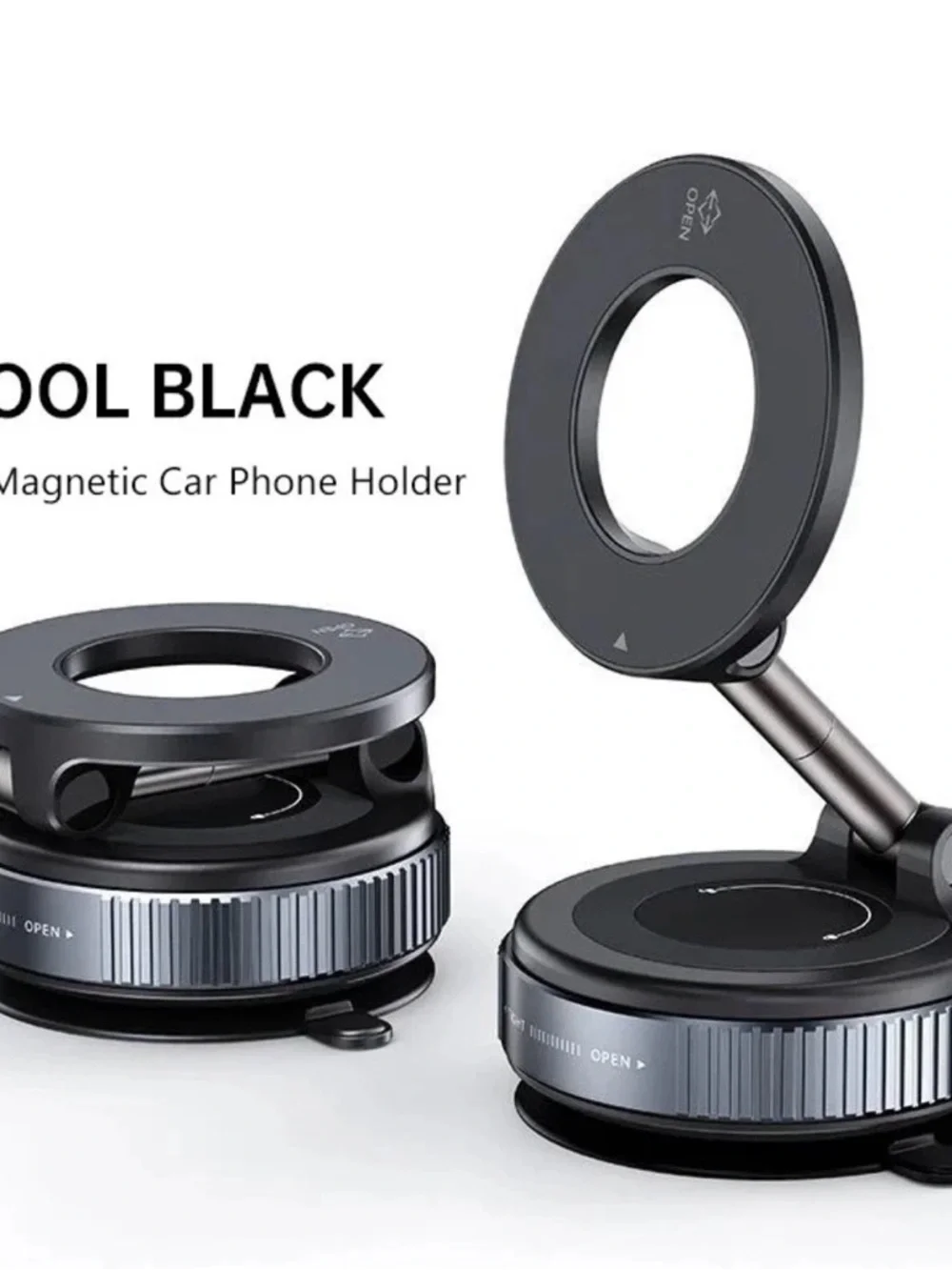 Magnetic Phone Ring Mount Stand - Black